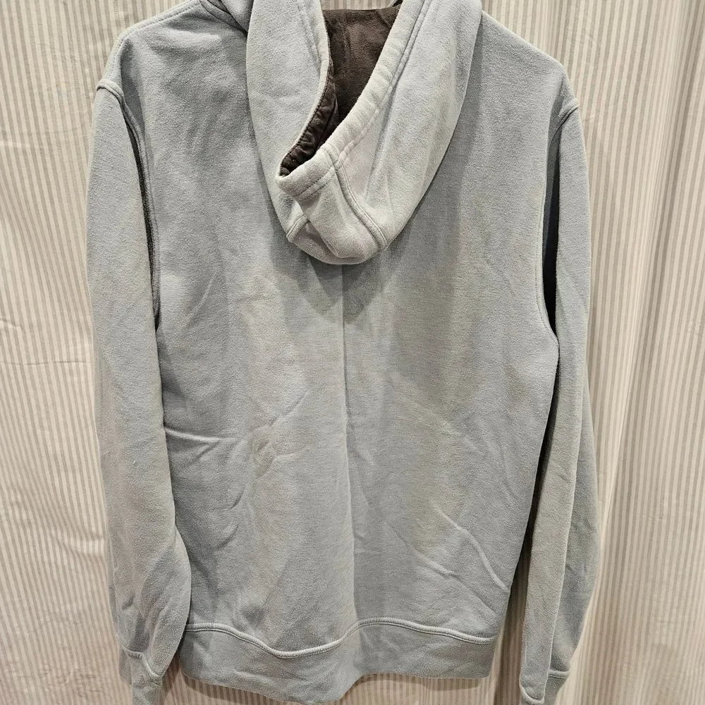 The North Face Men's Light Blue Gray Zip-Up Hoodie Size Large